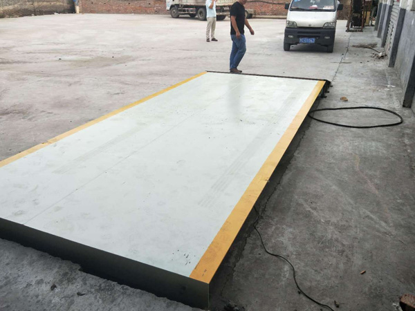 洛阳伊川山连山农贸市场2.2x5m 20吨电子地磅施工案例