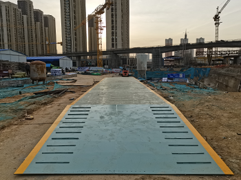 河南保之利建筑100吨钢制跑道地磅